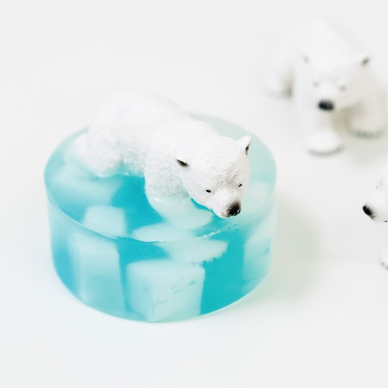 DIY 북극곰 펭귄 토끼 피규어 비누 만들기 휴대용 비누 키트